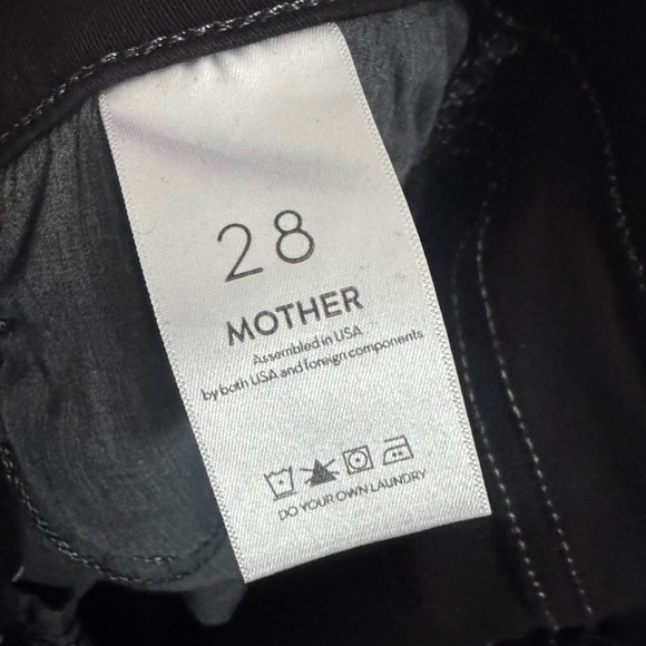 MOTHER The Rascal Ankle Fray Wash Black Size 28 B2124 - Picture 5 of 6